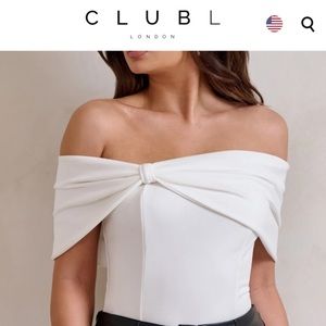 Club l London off the shoulder bodysuit